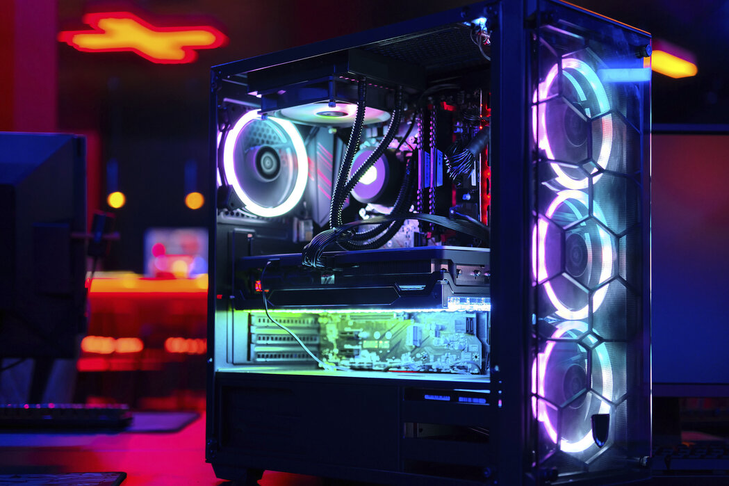 High-end RGB custom gaming PC built for performance